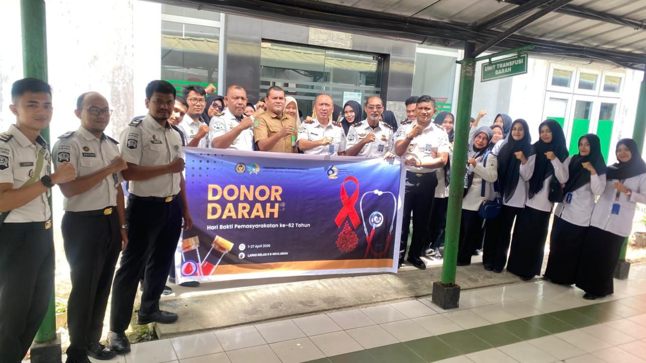 Wujud Pemasyarakatan Berbakti, Lapas Meulaboh Gandeng RSUD Cut Nyak Dhien Gelar Aksi Donor Darah
